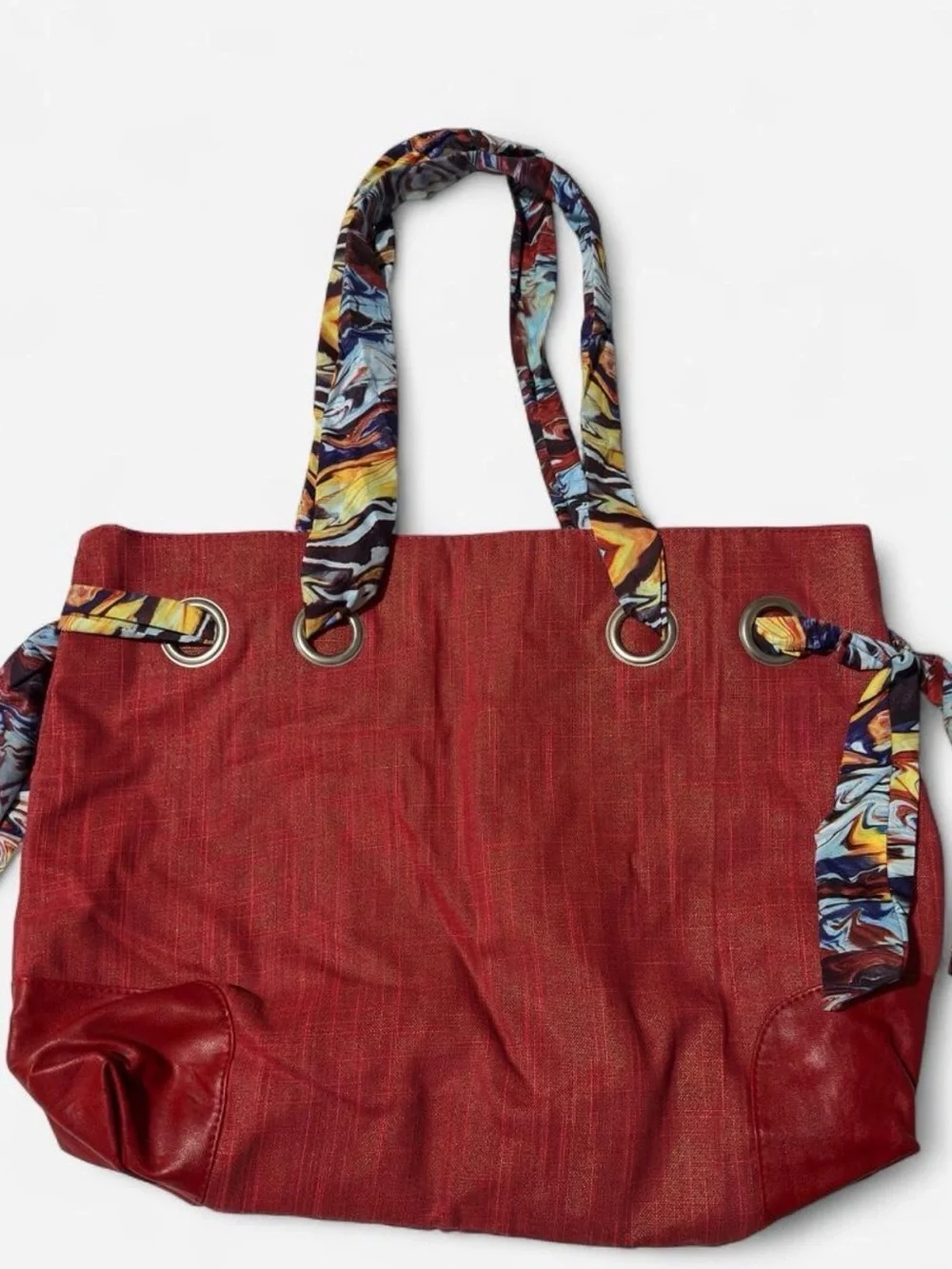 True Religion Fragrances Red Canvas Tote Bag